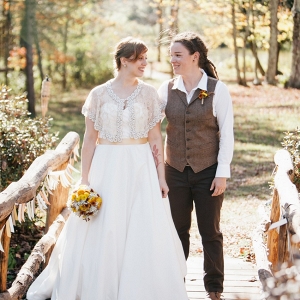Two Fall Brides for a Rustic Wedding