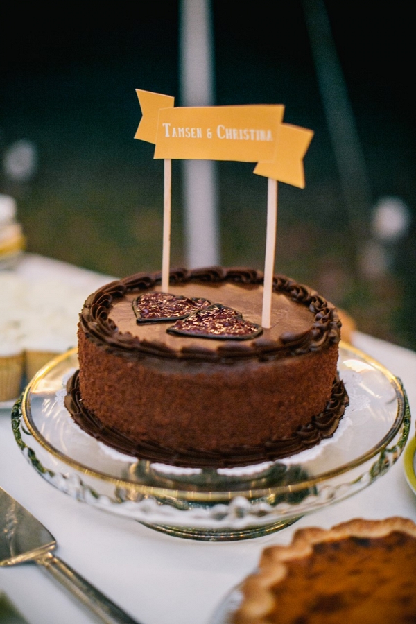 One Tier Chocolate Wedding Cake
