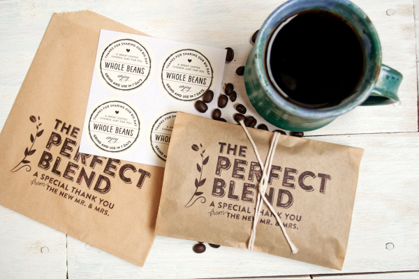 Coffee Bag Wedding Favours - The Perfect Blend