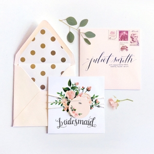 'Will You Be My Bridesmaid?' Floral Card