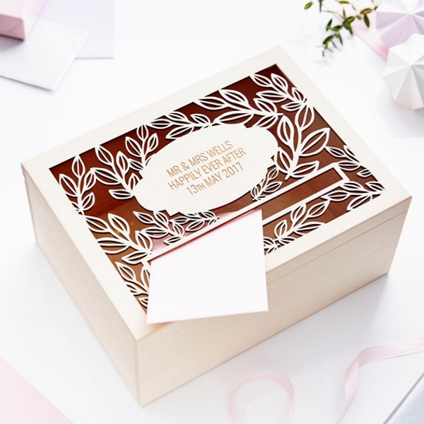 Personalised Vine Wedding Card Box