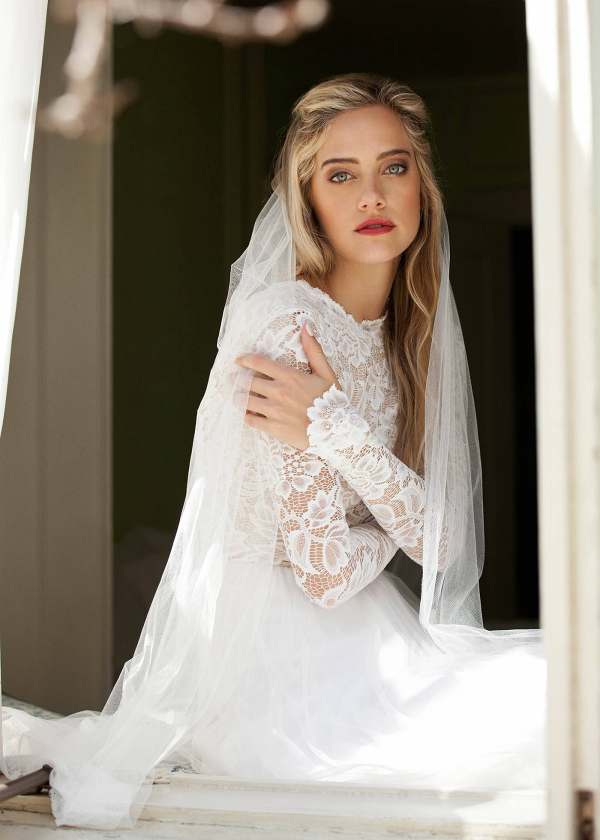 Lace Long Sleeve Bridal Gown