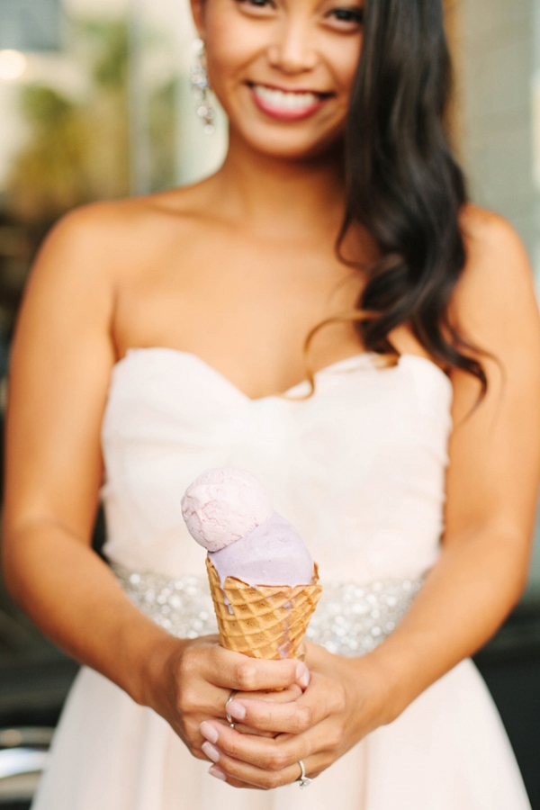 Bridal Portraits Featuring Ice Cream