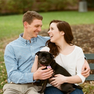 Engagement Shoot Featuring A Dog