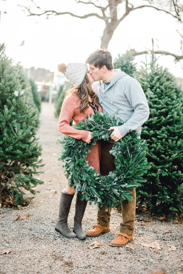 Couple Holding A Wreath