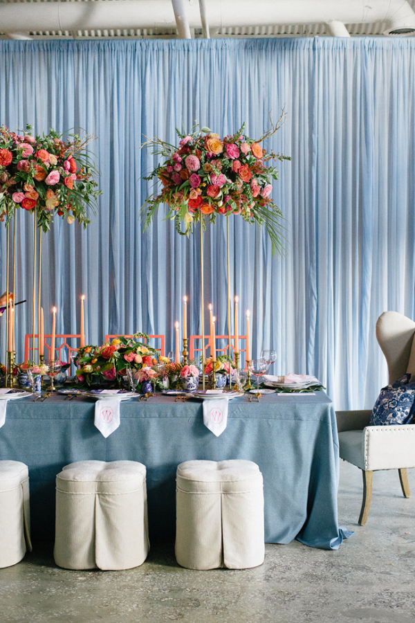 Modern Coral And Blue Palm Beach Wedding Aisle Society