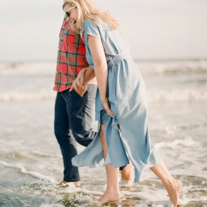 Barefoot Folly Beach Engagement Session