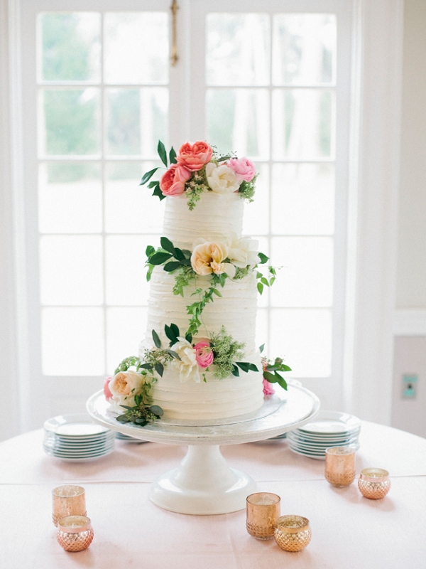 Wedding Cake Featuring Greenery