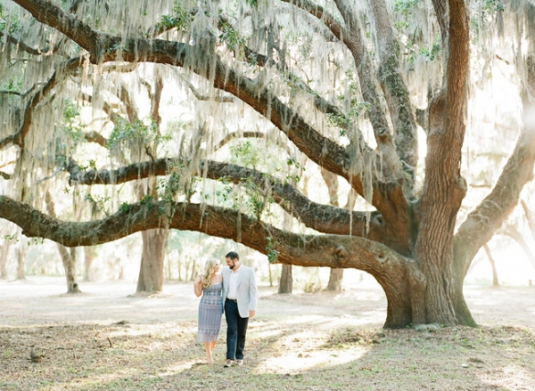 Southern Engagement Featuring Sweeping Oaks