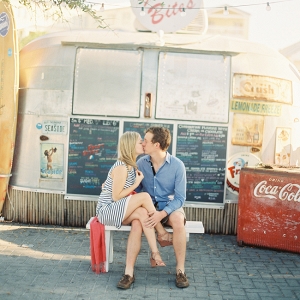 Seaside Florida Engagement Featuring Food Truck