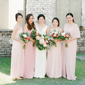 Tropical Meets Modern Bridal Party