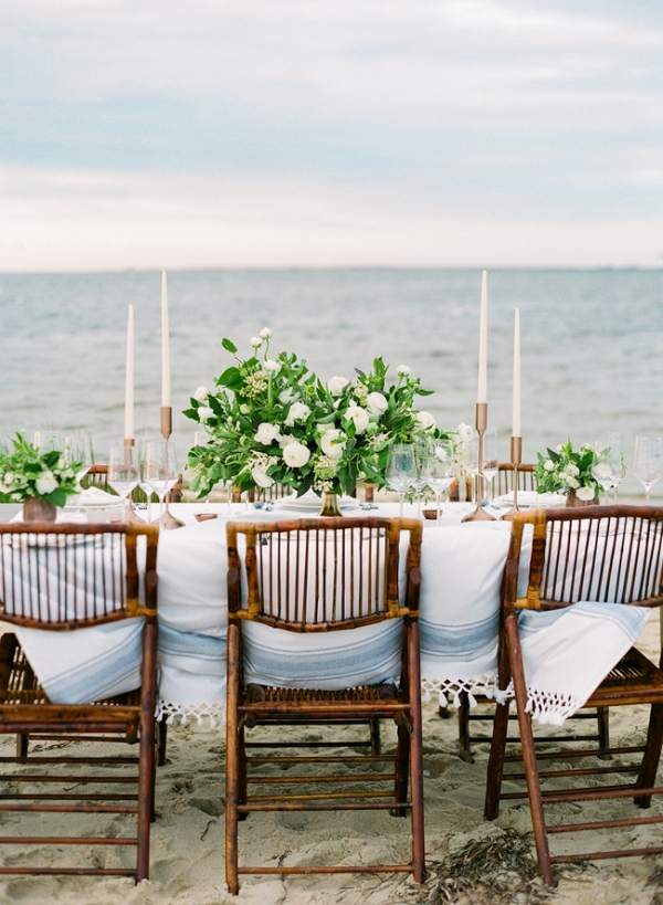 Green And White Beach Reception