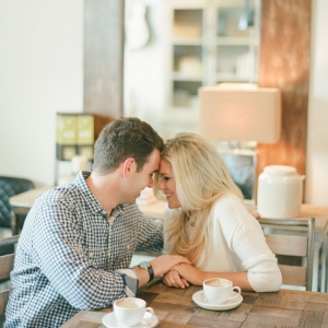 Intimate Coffee Shop Engagement in Florida