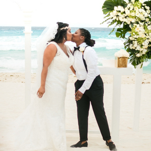 Same sex Cancun wedding
