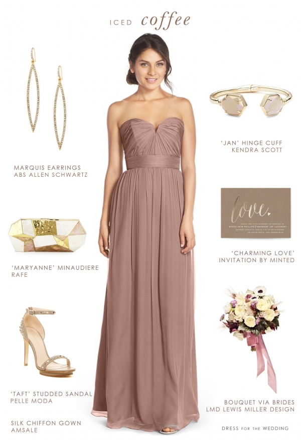 Beige Bridesmaid Dress Collage by Dress for the Wedding