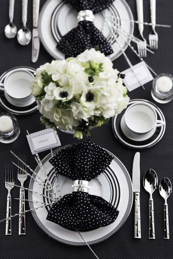 Ideas for a black and whitekate spade new york bridal shower