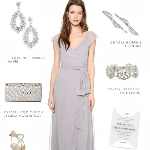 Gray dress for Bridesmaids by Dress for the Wedding 