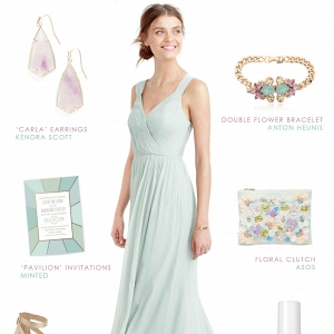 Sage green and lavender bridesmaid style