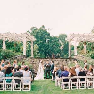 Outdoor botanical garden wedding ceremony
