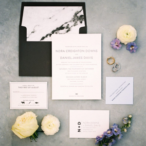 Modern elegant wedding invitation