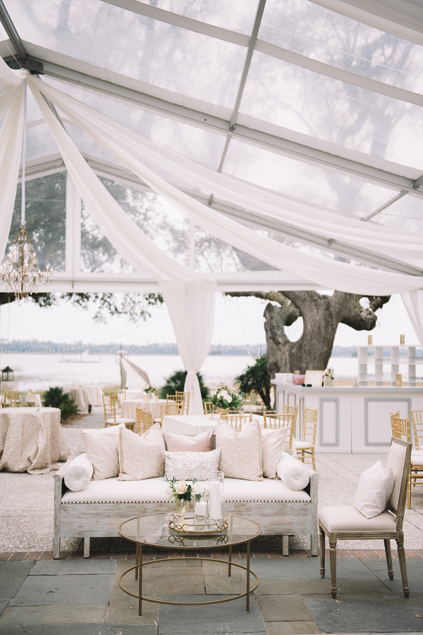 Blush and Gold Wedding Lounge