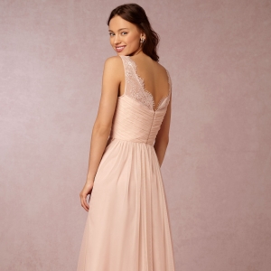 BHLDN A-Line Formal Fleur Bridesmaid Dress With Lace Straps