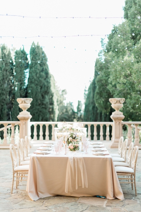 Italian garden wedding reception table
