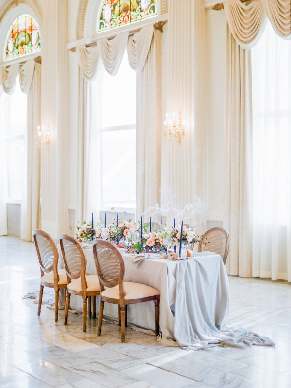 Elegant ballroom reception on Elizabeth Anne Designs