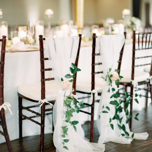 Greenery and draping chair detail