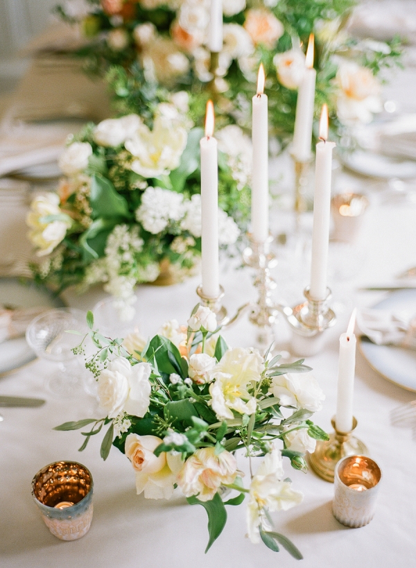 Pale Yellow and Green Centerpiece