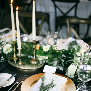 Green and Gold Wedding Table