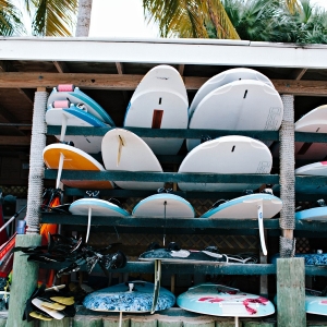 Surfboards in St Thomas