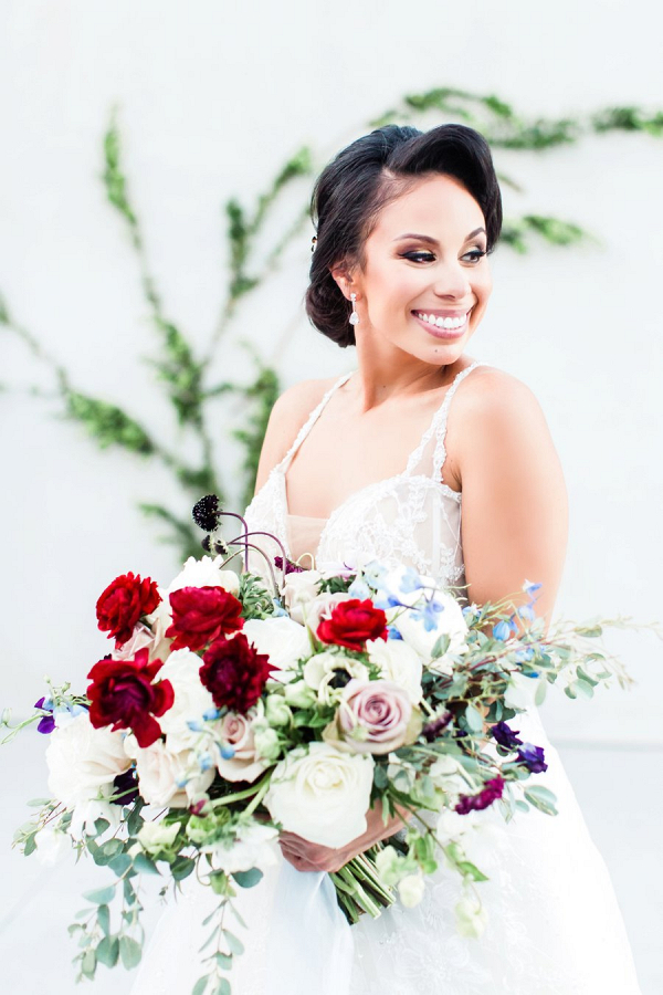 Red white and blue bouquet