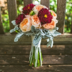 Peach and red bouquet