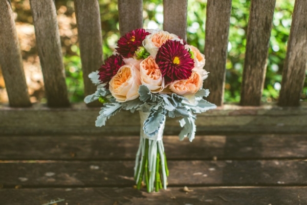 Peach and red bouquet