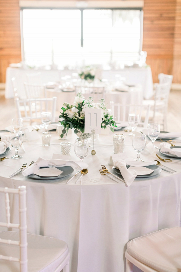 Classic light gray wedding table
