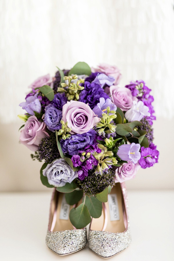 Classic purple bridal bouquet
