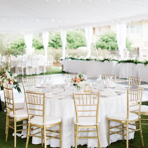 Elegant tented wedding reception