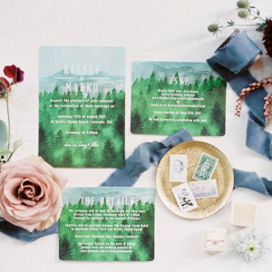 Mountain wedding invitation