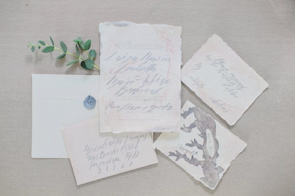 Calligraphy invitation suite on Every Last Detail