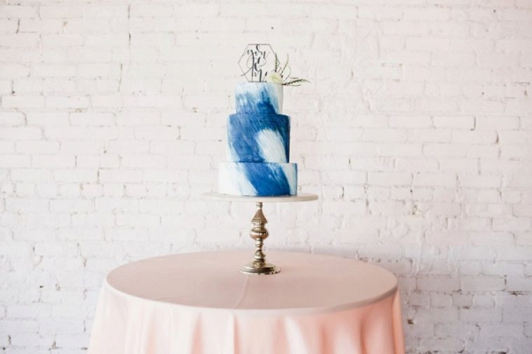 Handpainted wedding cake