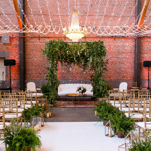 Greenery filled ceremony
