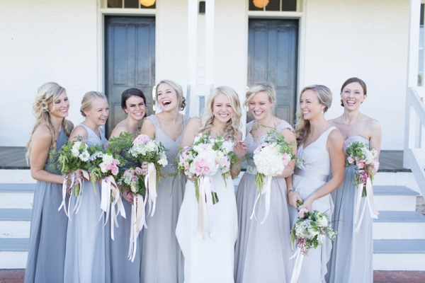 Gray bridesmaid dresses