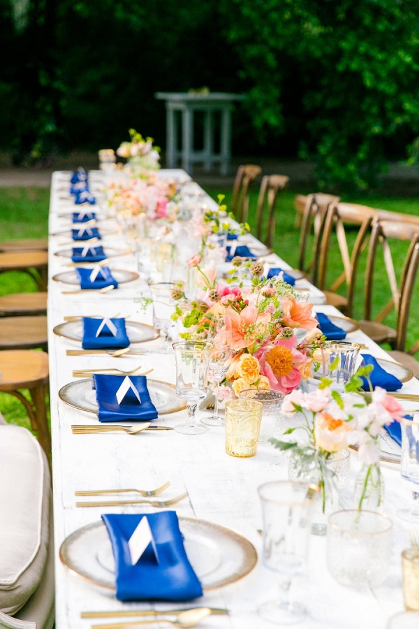 colorful farm table reception on Every Last Detail