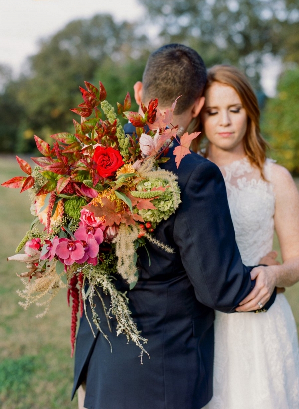 pink and orange fall wedding inspiration on Every Last Detail