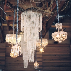 Grouping of chandeliers