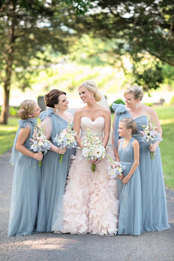 Powder blue bridesmaid dresses