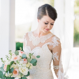 bride in romantic blush wedding from Every Last Detail