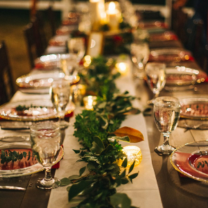 Candlelit farm table reception on Every Last Detail