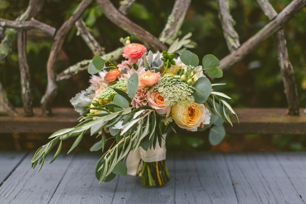 Peach and yellow bouquet